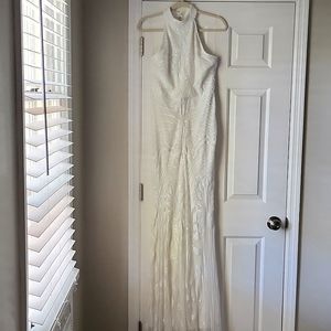 Fashion Nova Luxe Feeling Sequined Gown (White)